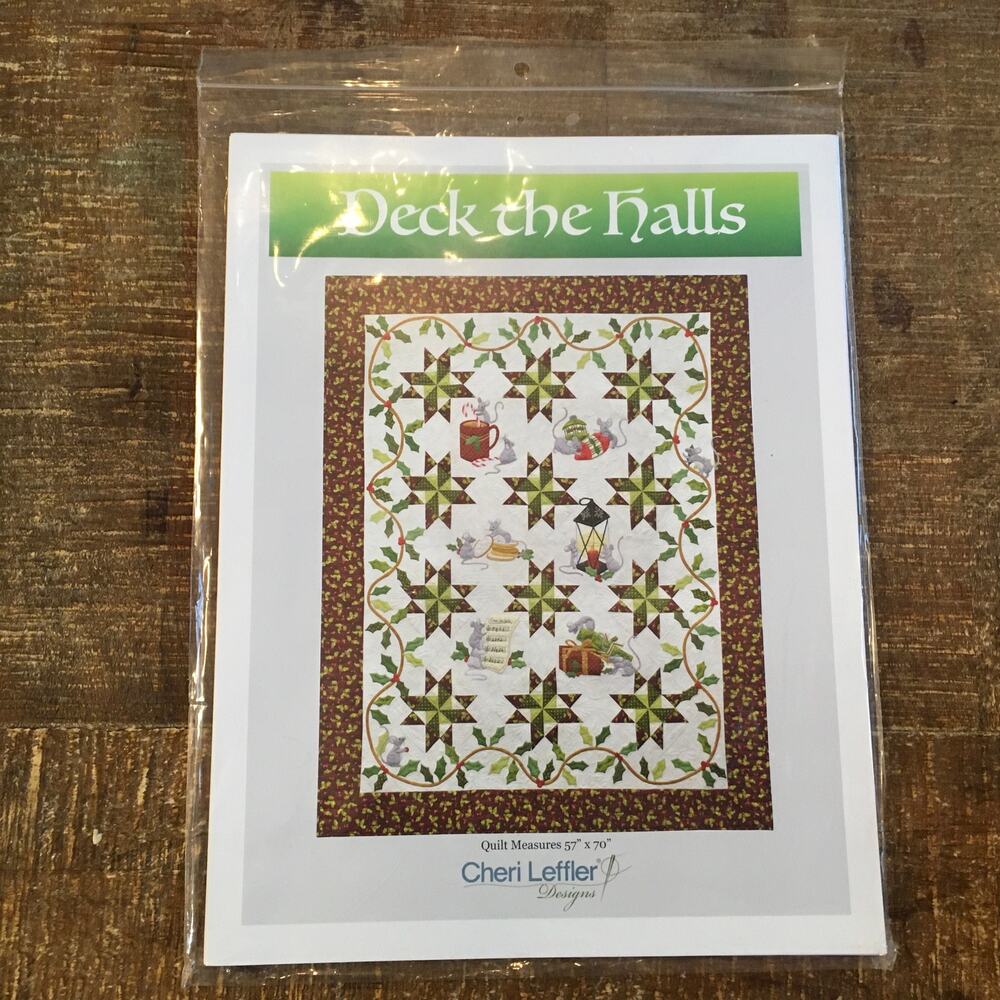 Cheri Leffler Deck the Halls Quilt Pattern Christmas Holiday Sewing Winter Mice